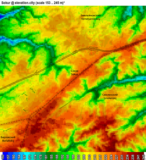 Zoom OUT 2x Sokur, Russia elevation map