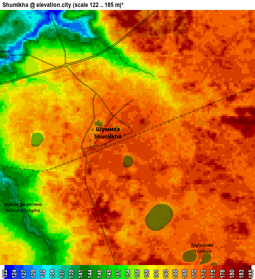 Zoom OUT 2x Shumikha, Russia elevation map