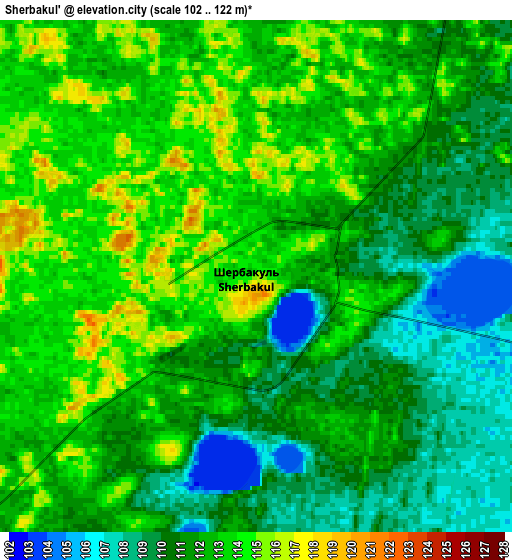 Zoom OUT 2x Sherbakul’, Russia elevation map