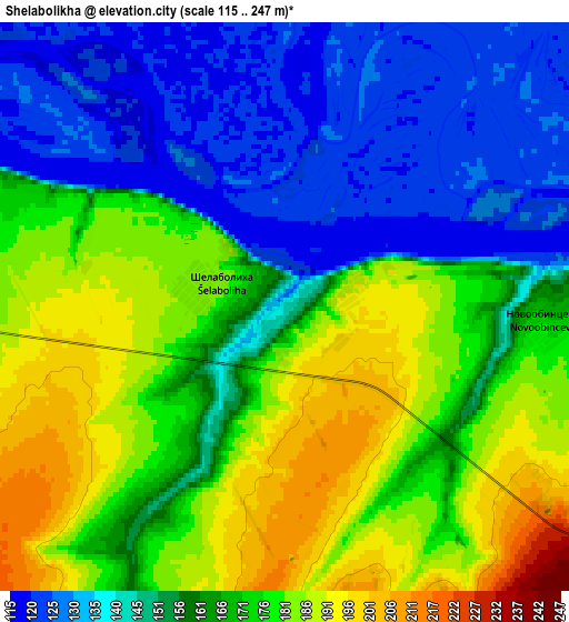 Zoom OUT 2x Shelabolikha, Russia elevation map