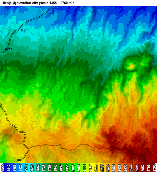 Zoom OUT 2x Ulenje, Tanzania elevation map