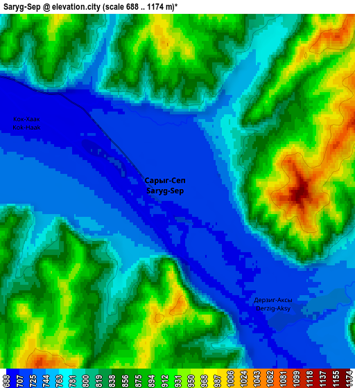 Zoom OUT 2x Saryg-Sep, Russia elevation map