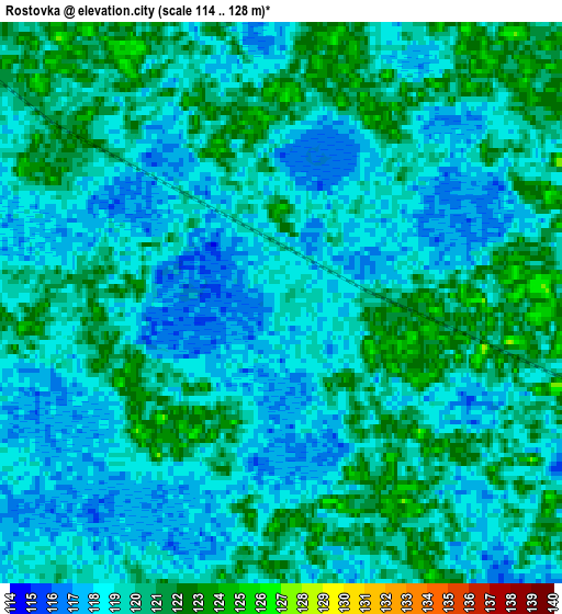 Zoom OUT 2x Rostovka, Russia elevation map