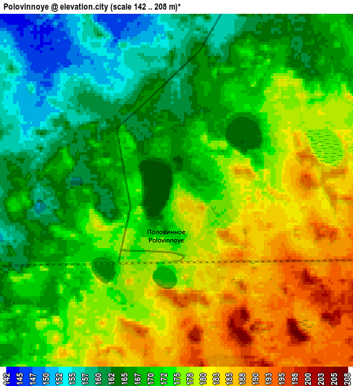 Zoom OUT 2x Polovinnoye, Russia elevation map