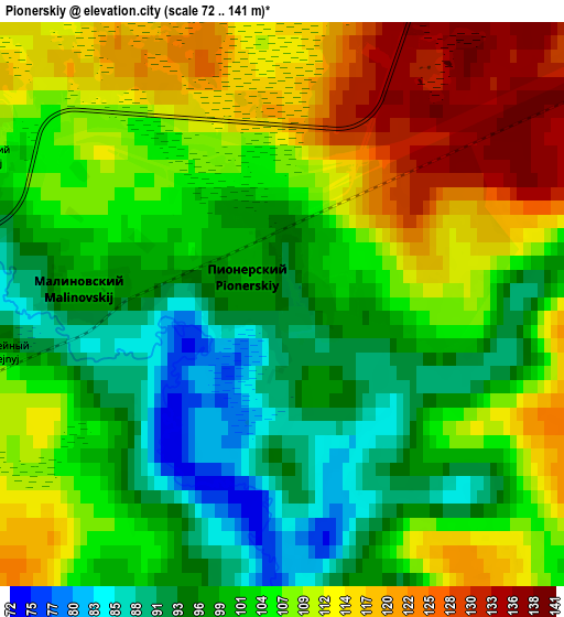 Zoom OUT 2x Pionerskiy, Russia elevation map