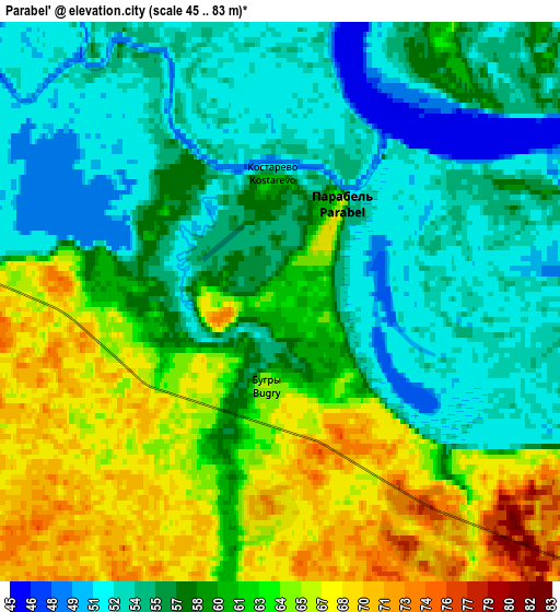 Zoom OUT 2x Parabel’, Russia elevation map