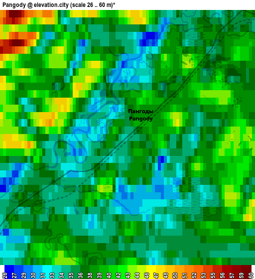 Zoom OUT 2x Pangody, Russia elevation map