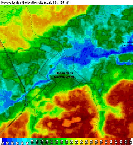 Zoom OUT 2x Novaya Lyalya, Russia elevation map