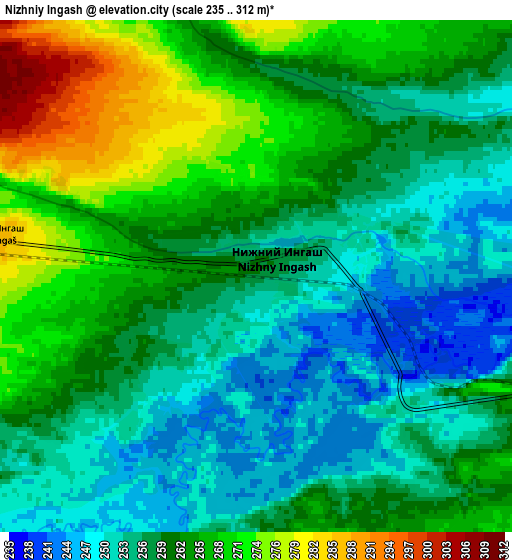 Zoom OUT 2x Nizhniy Ingash, Russia elevation map