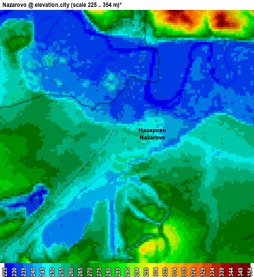 Zoom OUT 2x Nazarovo, Russia elevation map