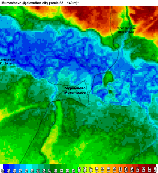 Zoom OUT 2x Muromtsevo, Russia elevation map