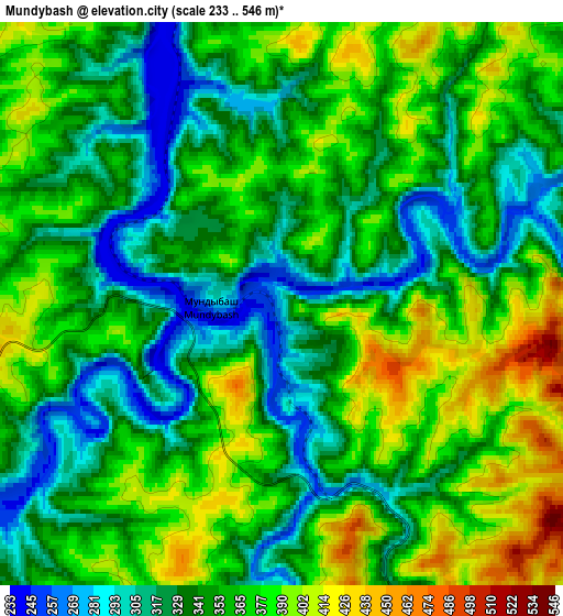 Zoom OUT 2x Mundybash, Russia elevation map