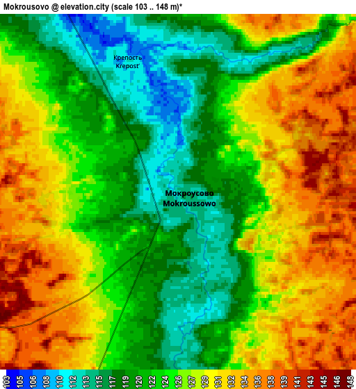 Zoom OUT 2x Mokrousovo, Russia elevation map