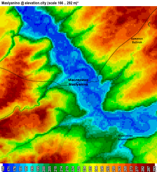 Zoom OUT 2x Maslyanino, Russia elevation map