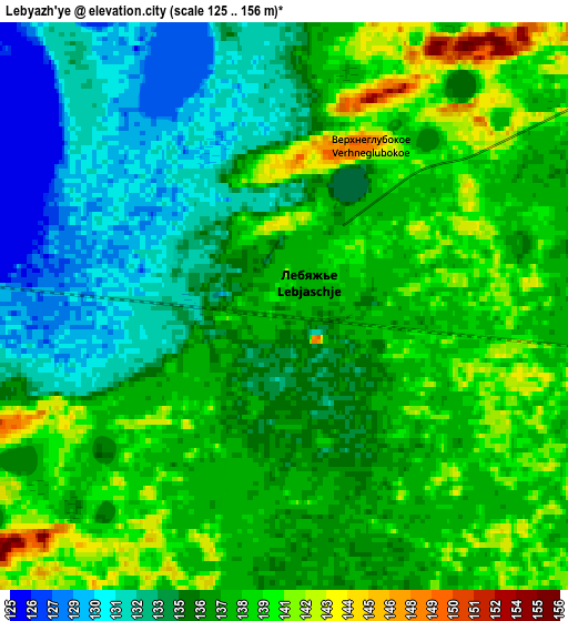 Zoom OUT 2x Lebyazh’ye, Russia elevation map