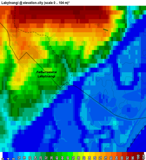 Zoom OUT 2x Labytnangi, Russia elevation map