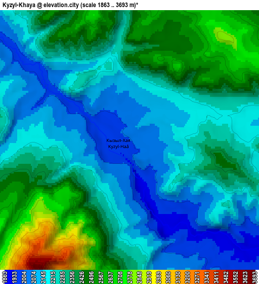 Zoom OUT 2x Kyzyl-Khaya, Russia elevation map