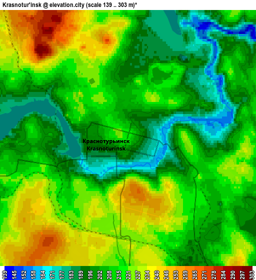 Zoom OUT 2x Krasnotur’insk, Russia elevation map