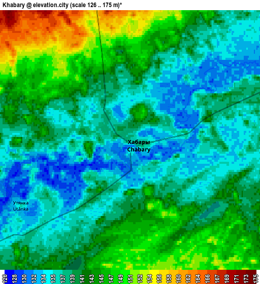 Zoom OUT 2x Khabary, Russia elevation map