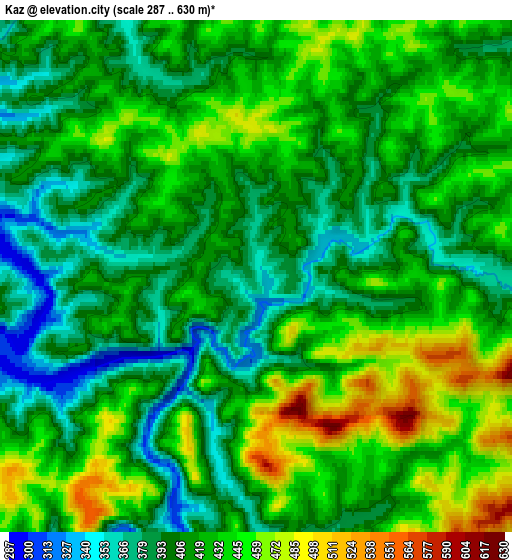 Zoom OUT 2x Kaz, Russia elevation map