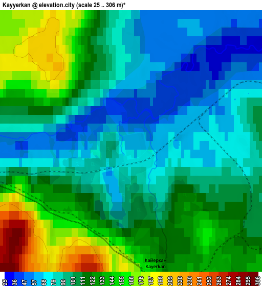 Zoom OUT 2x Kayyerkan, Russia elevation map