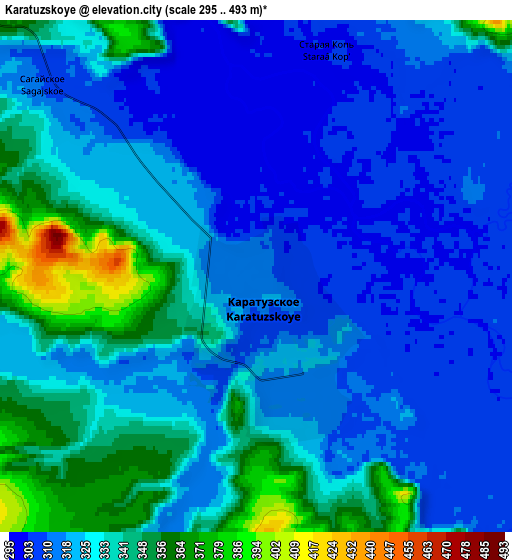 Zoom OUT 2x Karatuzskoye, Russia elevation map