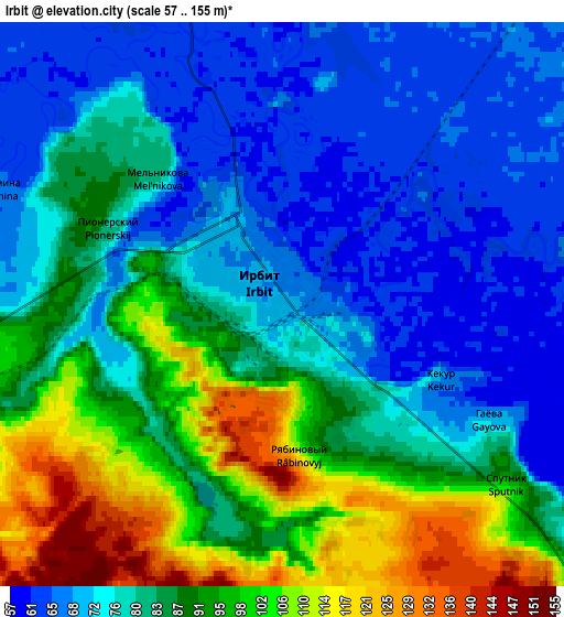 Zoom OUT 2x Irbit, Russia elevation map