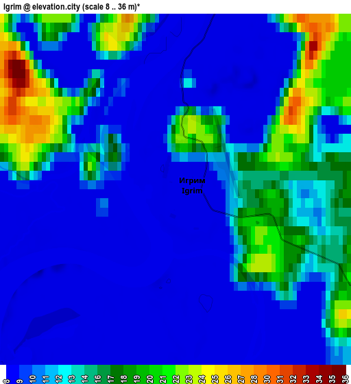 Zoom OUT 2x Igrim, Russia elevation map