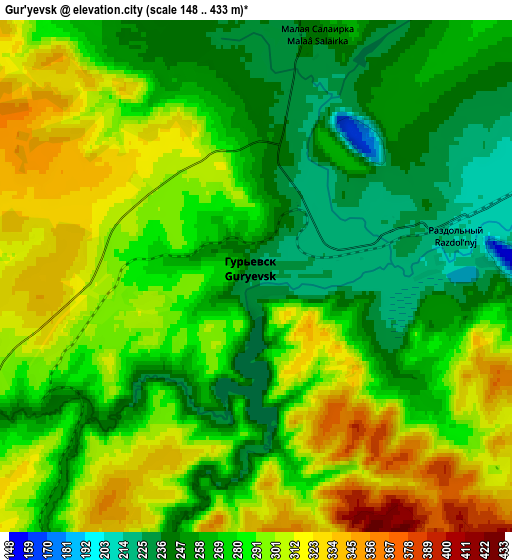 Zoom OUT 2x Gur’yevsk, Russia elevation map