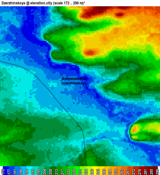 Zoom OUT 2x Dzerzhinskoye, Russia elevation map