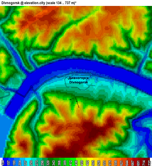 Zoom OUT 2x Divnogorsk, Russia elevation map