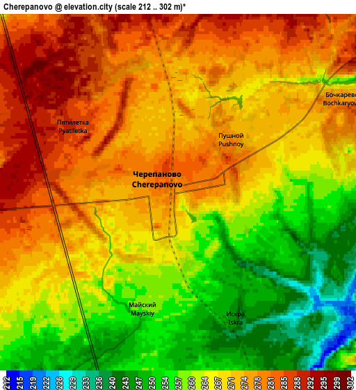 Zoom OUT 2x Cherepanovo, Russia elevation map