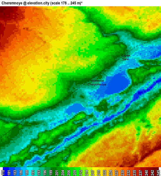 Zoom OUT 2x Cheremnoye, Russia elevation map