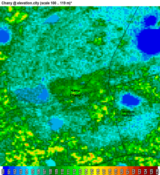 Zoom OUT 2x Chany, Russia elevation map