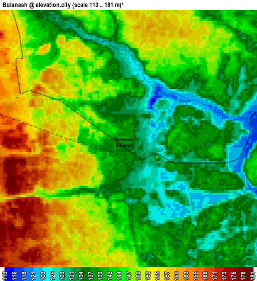 Zoom OUT 2x Bulanash, Russia elevation map