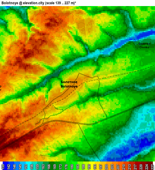 Zoom OUT 2x Bolotnoye, Russia elevation map