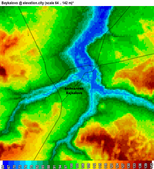 Zoom OUT 2x Baykalovo, Russia elevation map