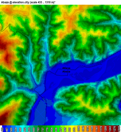 Zoom OUT 2x Abaza, Russia elevation map