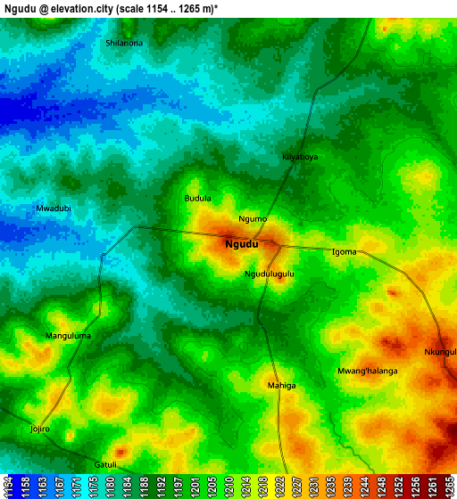 Zoom OUT 2x Ngudu, Tanzania elevation map