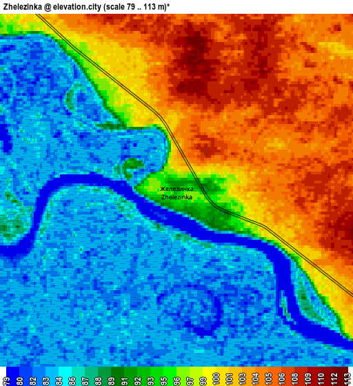 Zoom OUT 2x Zhelezinka, Kazakhstan elevation map