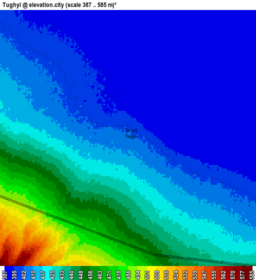 Zoom OUT 2x Tūghyl, Kazakhstan elevation map