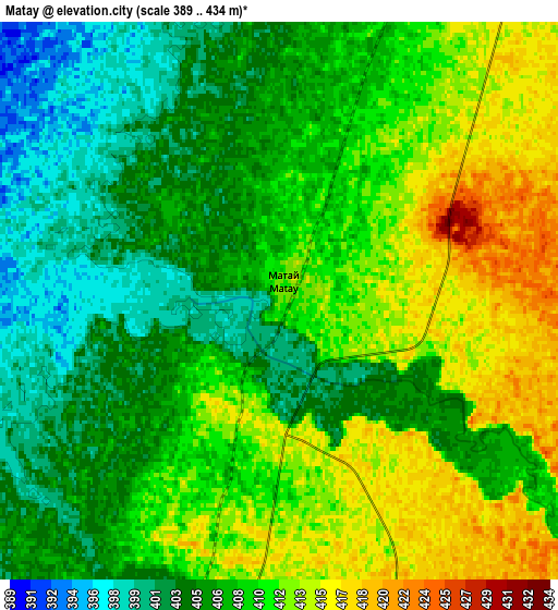 Zoom OUT 2x Matay, Kazakhstan elevation map