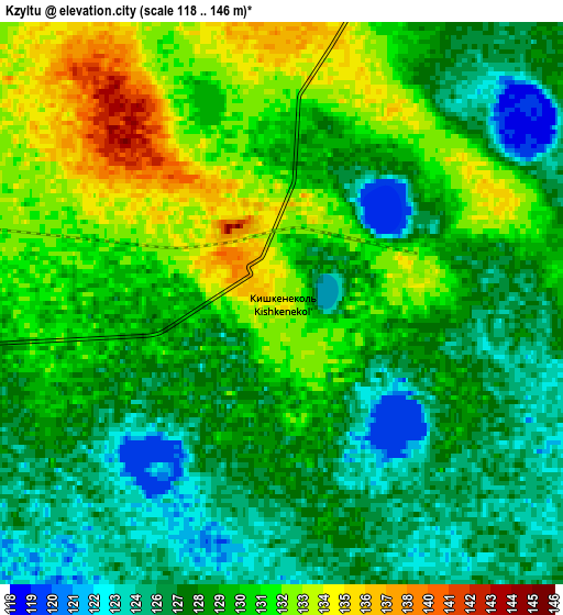 Zoom OUT 2x Kzyltu, Kazakhstan elevation map