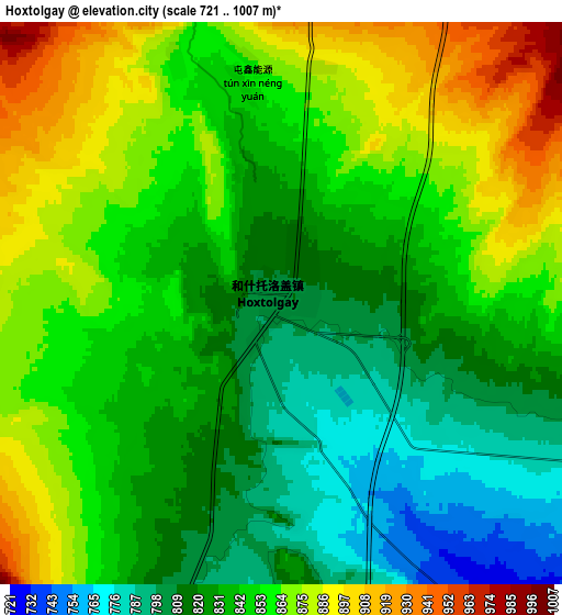 Zoom OUT 2x Hoxtolgay, China elevation map