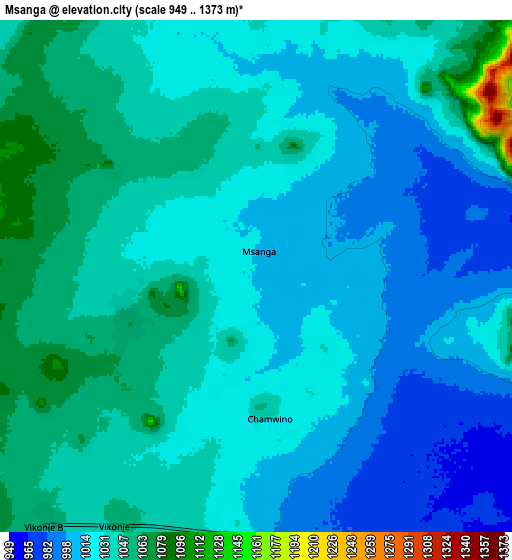 Zoom OUT 2x Msanga, Tanzania elevation map