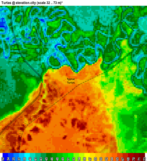 Zoom OUT 2x Turtas, Russia elevation map