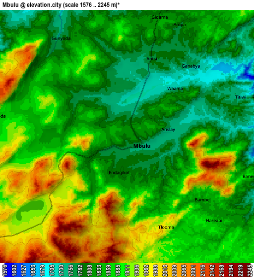 Zoom OUT 2x Mbulu, Tanzania elevation map