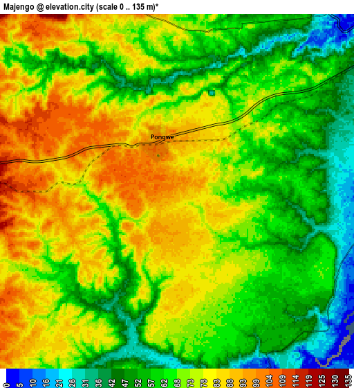 Zoom OUT 2x Majengo, Tanzania elevation map