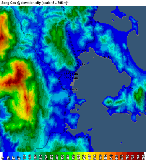 Zoom OUT 2x Sông Cầu, Vietnam elevation map