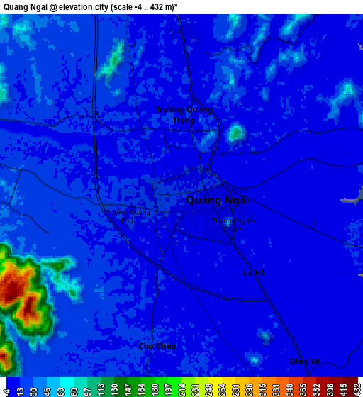 Zoom OUT 2x Quảng Ngãi, Vietnam elevation map